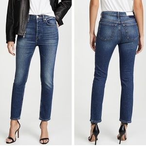 RE/DONE High Rise Ankle Crop Jeans